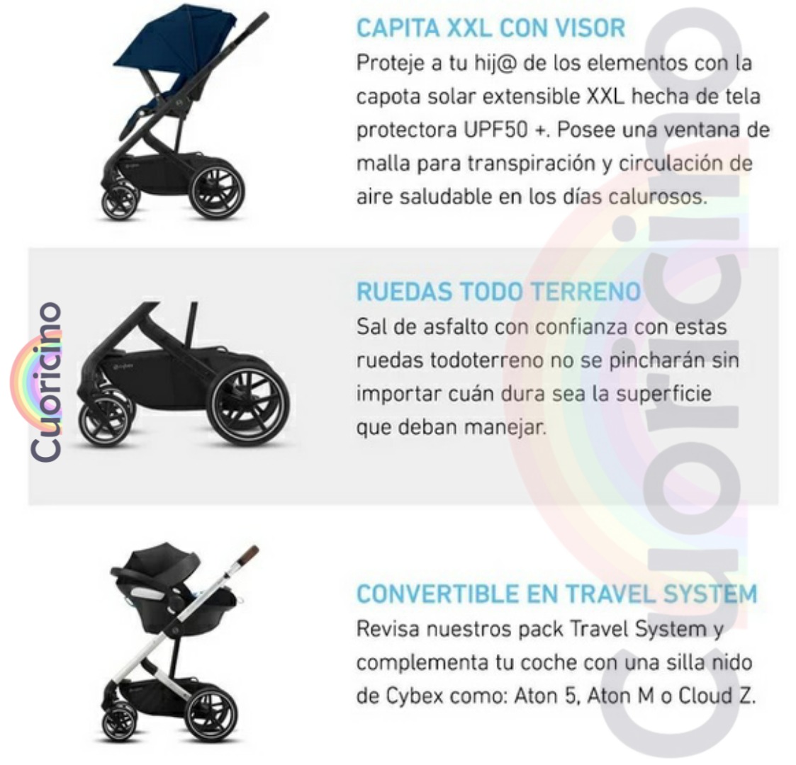 Coche Cybex BALIOS S Lux 2 con Silla para Carro ATON G con
